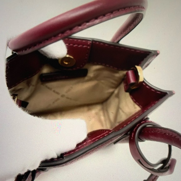 MSRP $298. Merlot pebbled leather, Mercer XS Leather Crossbody Bag. NWT - Picture 5 of 5